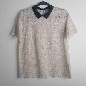 MADEWELL Peter Pan collar lace top